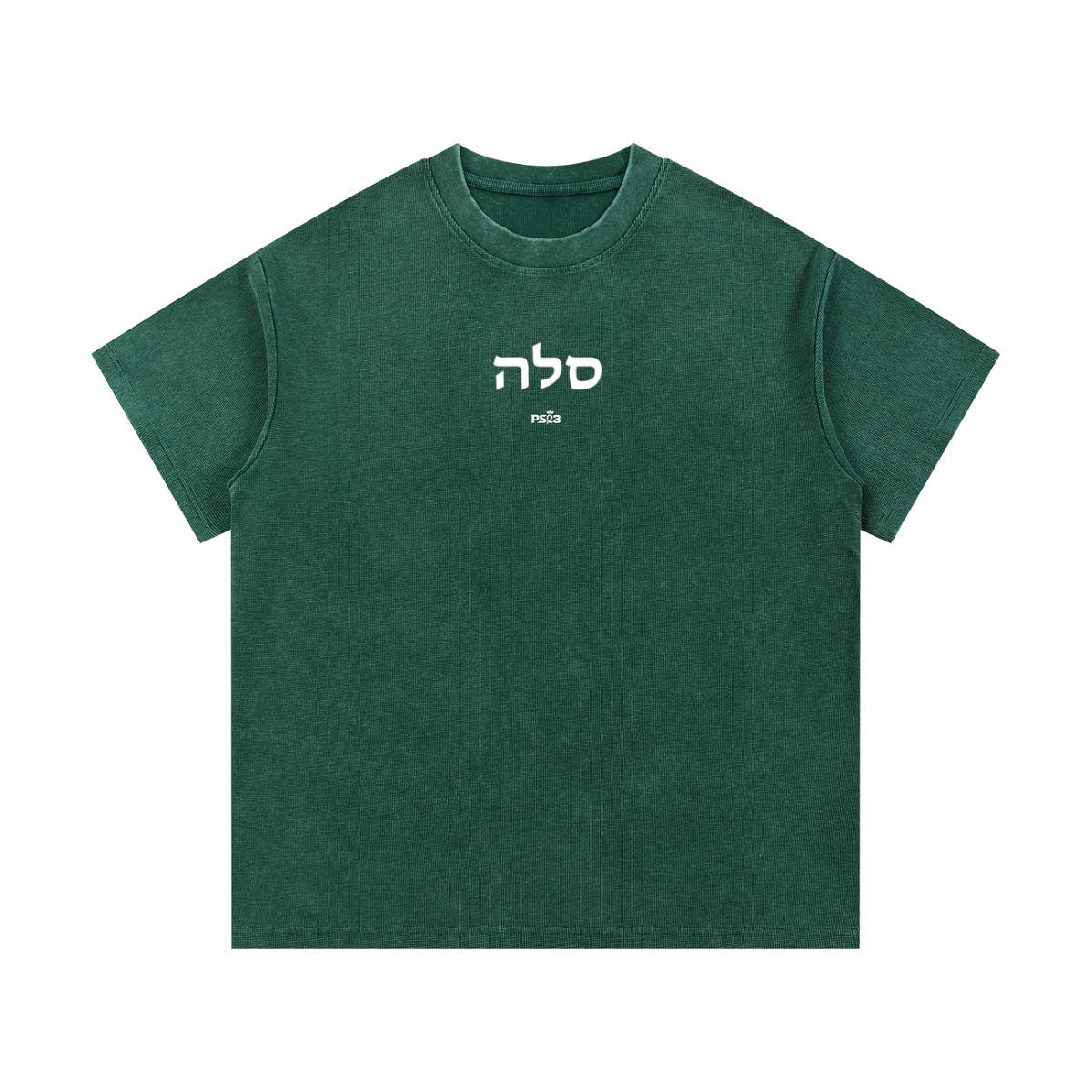 PS23 Hebrew Selah Mineral Wash Waffle Knit T-Shirt