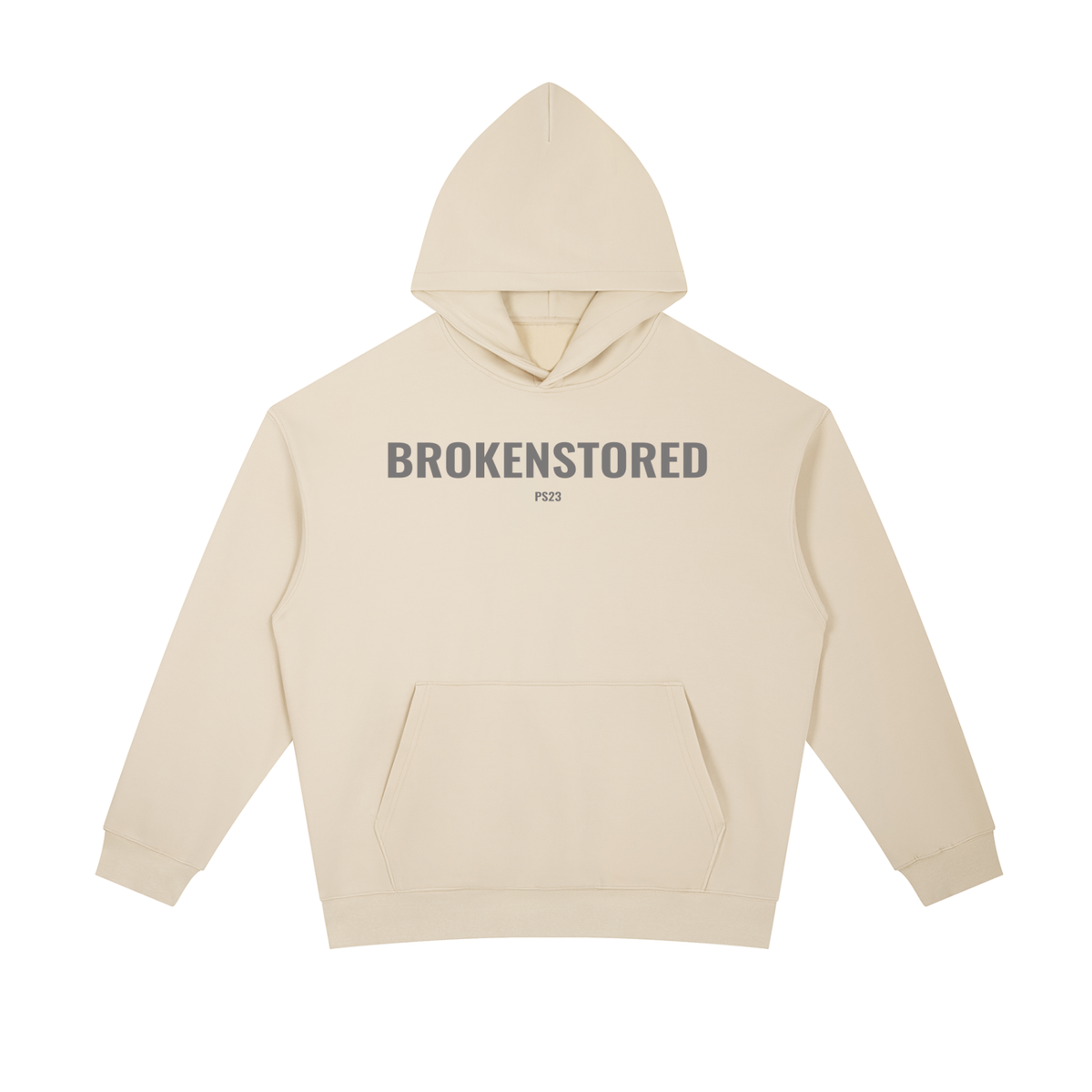 PS23 Brokenstored Grey Essential Heavyweight Hoodie