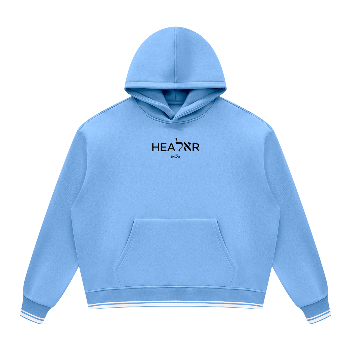 PS23 Bilingual Healer Unisex Oversized Color Block Fleece Hoodie