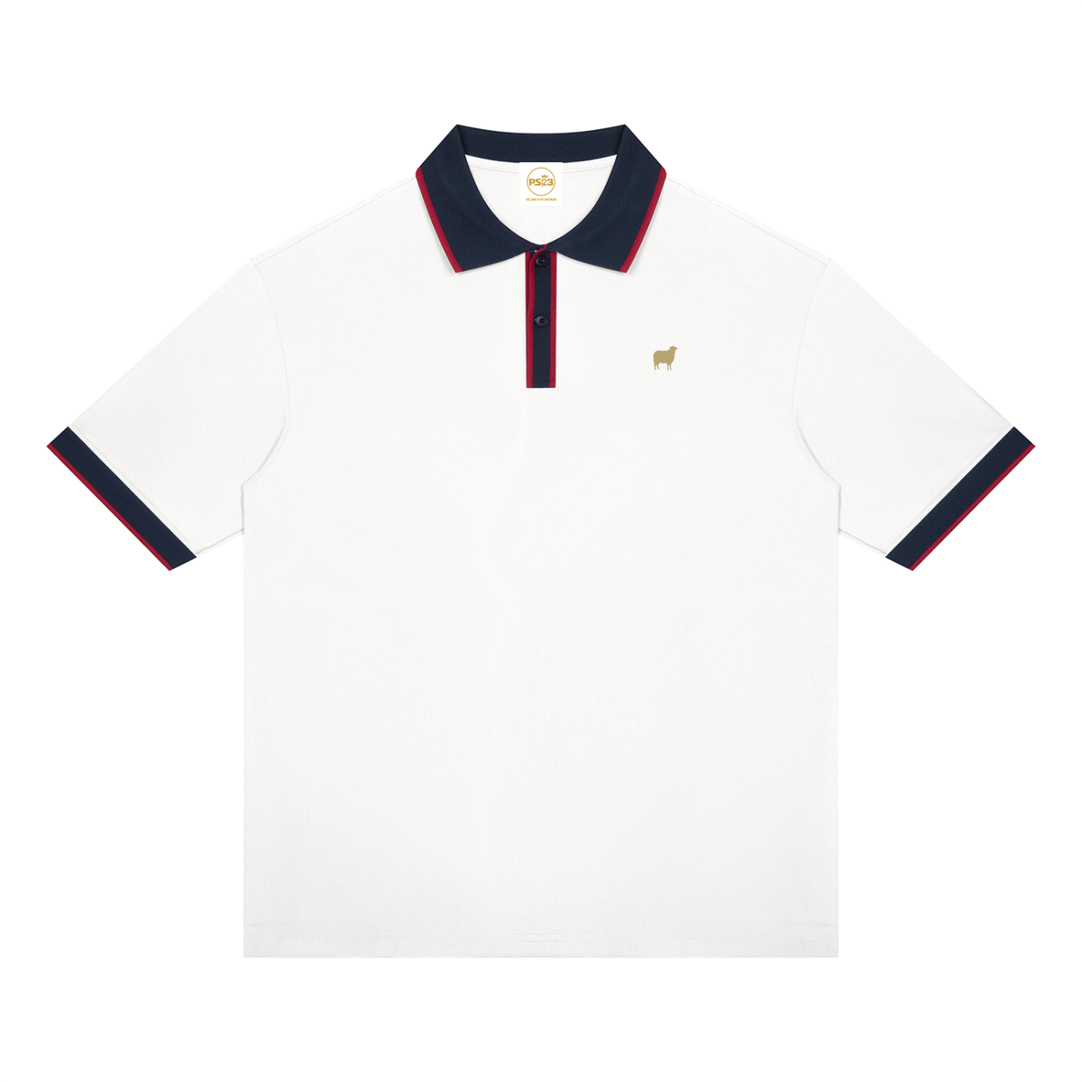 PS23 Sheep Unisex Color Block Polo Shirt