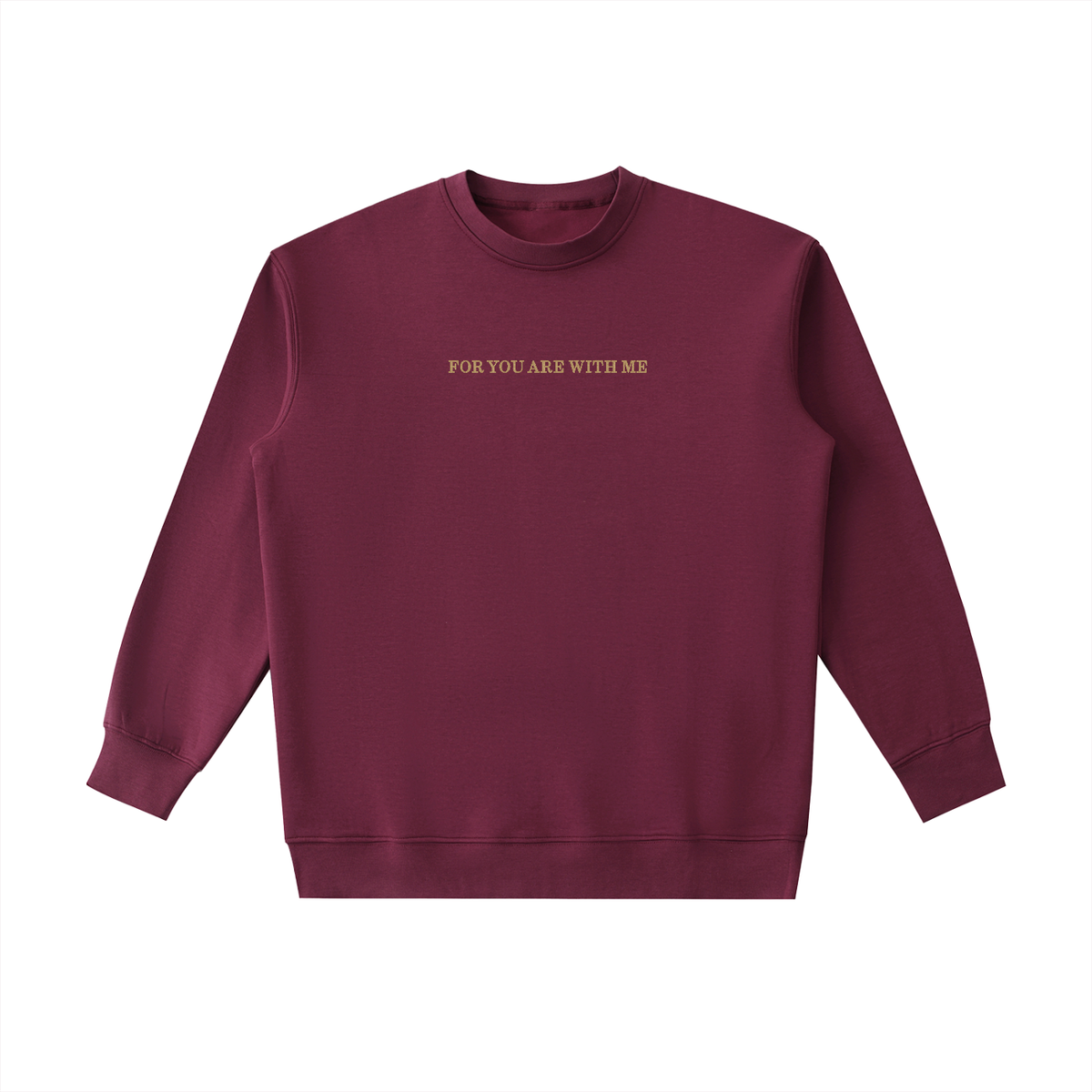PS23 Embroidery For you are with me Essential Heavyweight Crewneck Sweatshirt