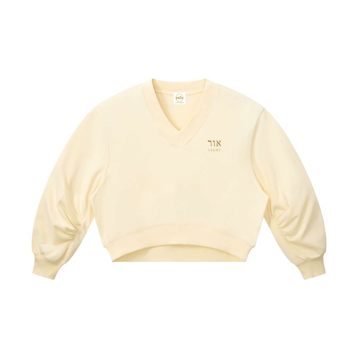 PS23 Hebrew Light Women’s Crop V-Neck Sweatshirt
