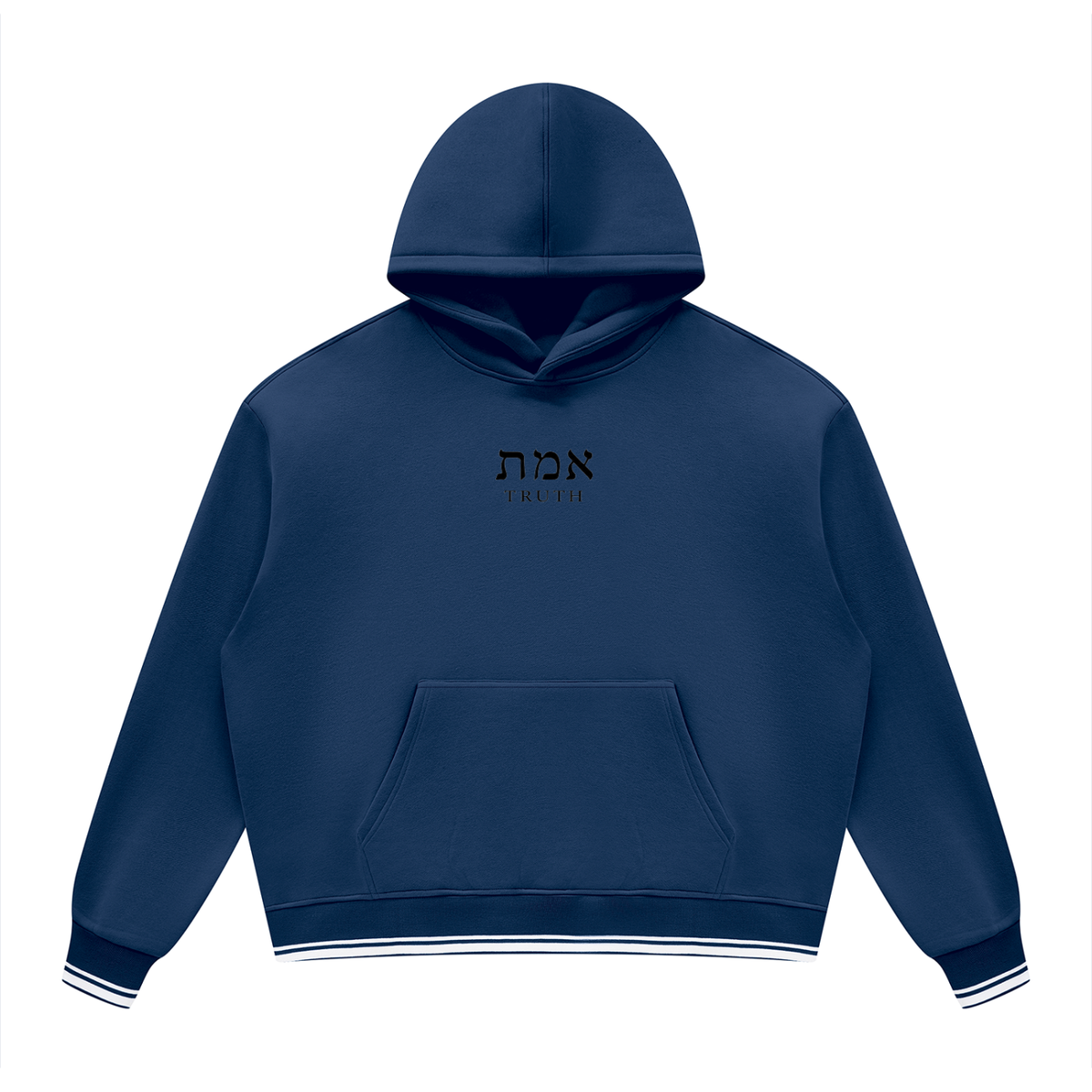 PS23 Hebrew Truth Unisex Oversized Color Block Fleece Hoodie