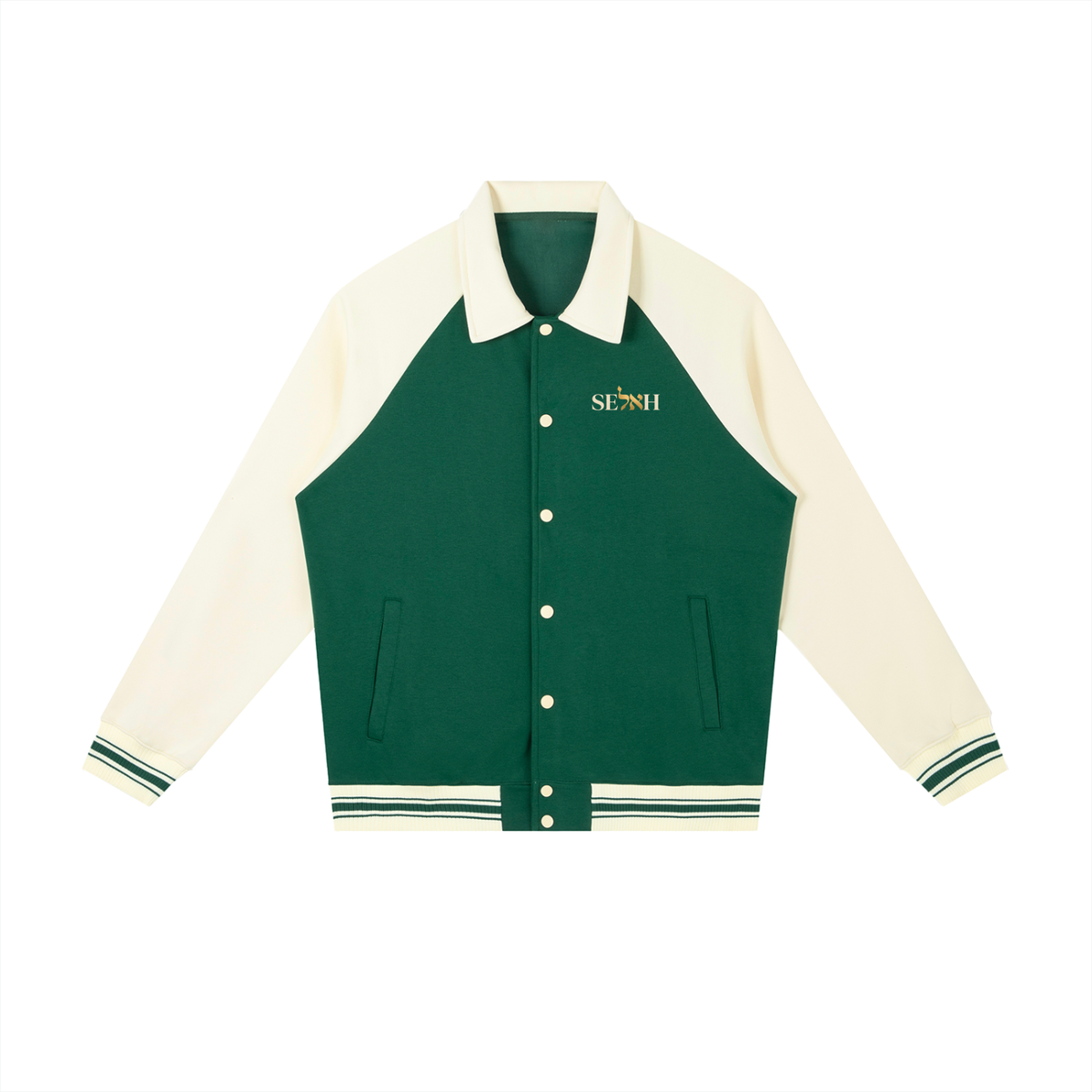 PS23 Bilingual Concept Selah Contrast Raglan Sleeve Baseball Jacket