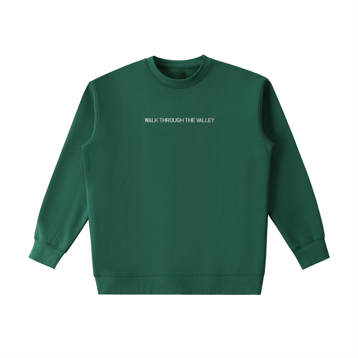 PS23 Embroidery Walk through the valley Essential Heavyweight Crewneck Sweatshirt