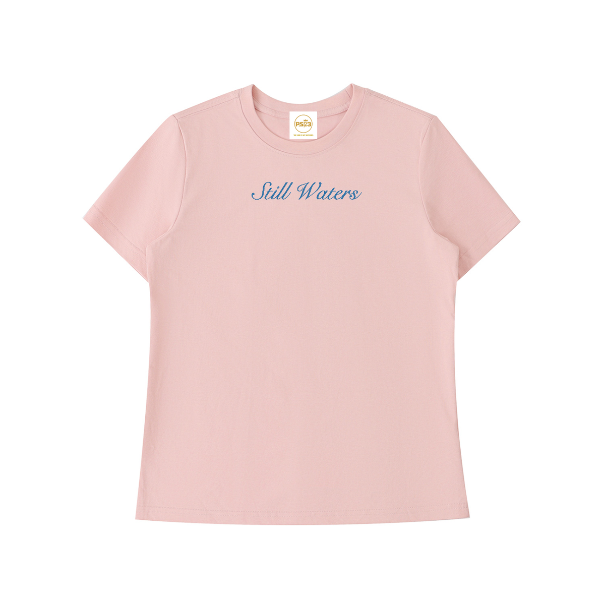 PS23 Embroidery Still Waters Women Essential Standard Shoulder T-Shirt