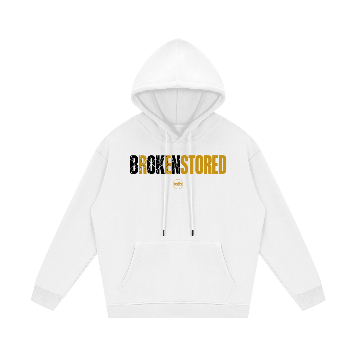PS23 BROKENSTORED Streetwear Unisex Fleece Hoodie