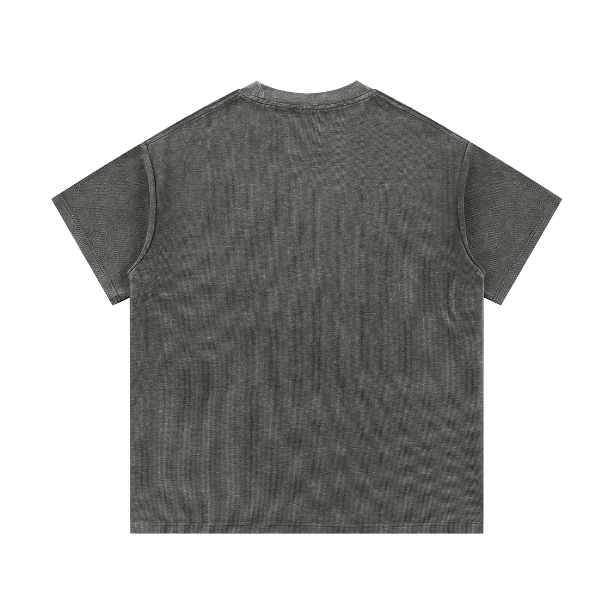PS23 Embroidery Brokenstored Mineral Wash Waffle Knit T-Shirt