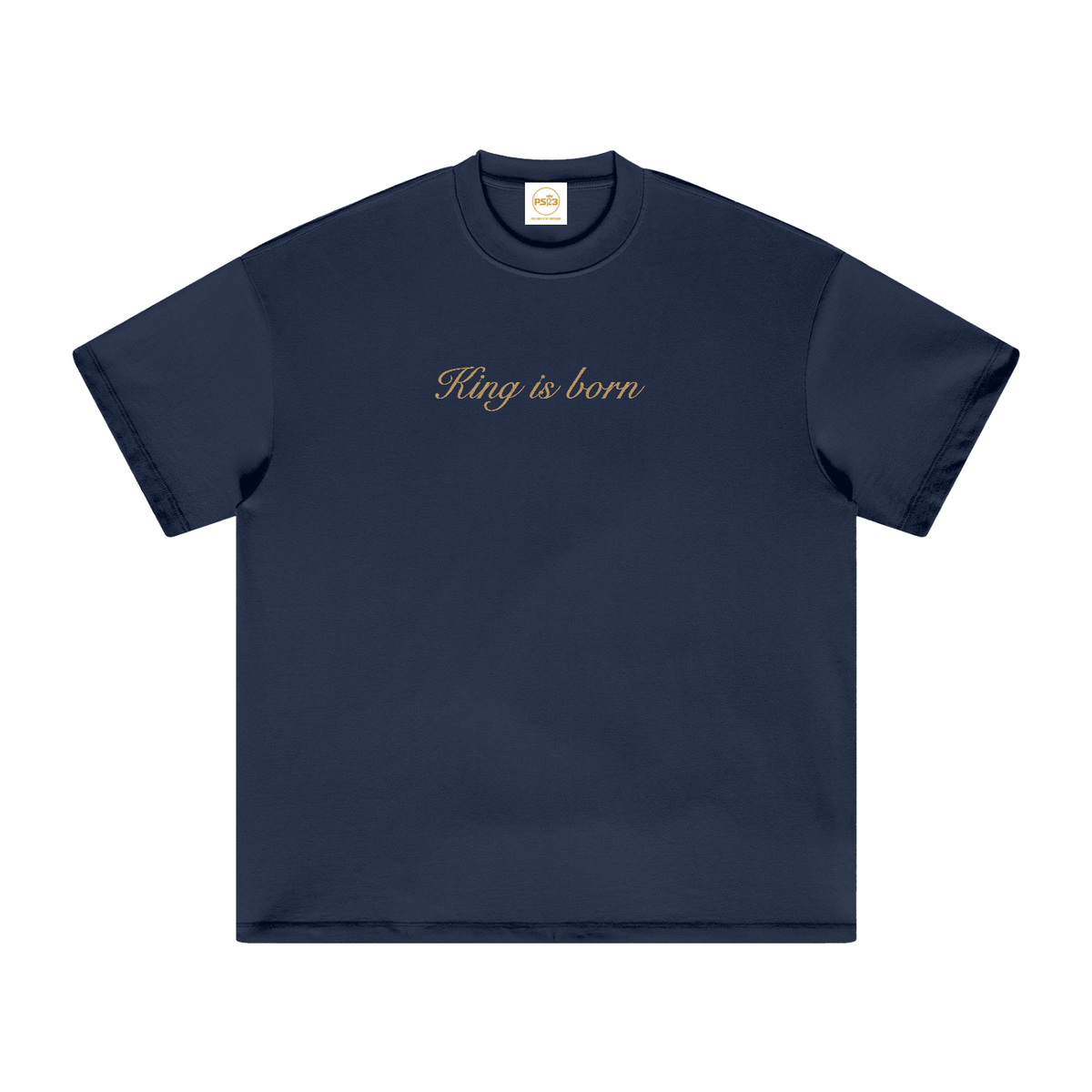 PS23 Embroidery King is born Heavyweight Earth Tone T-Shirt