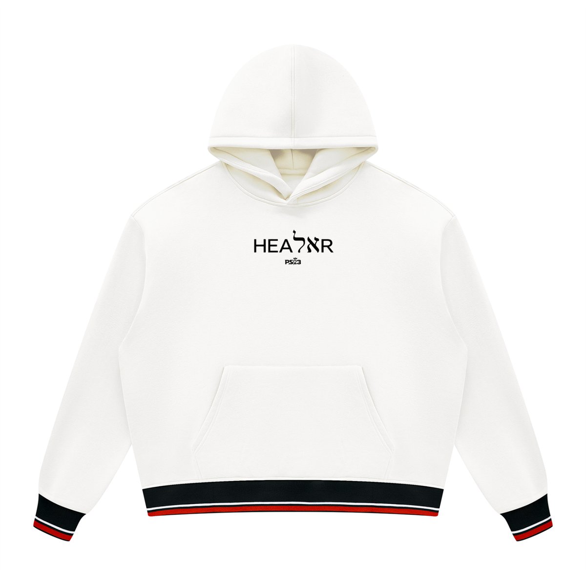 PS23 Bilingual Healer Unisex Oversized Color Block Fleece Hoodie