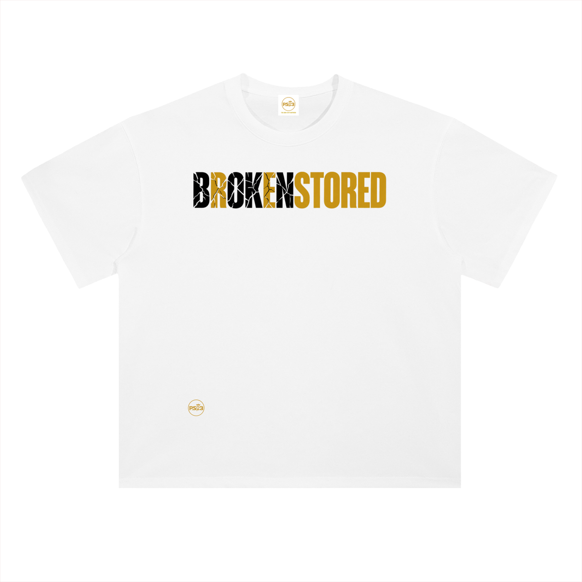 PS23 Brokenstored Heavyweight Drop Shoulder Cotton T-Shirt