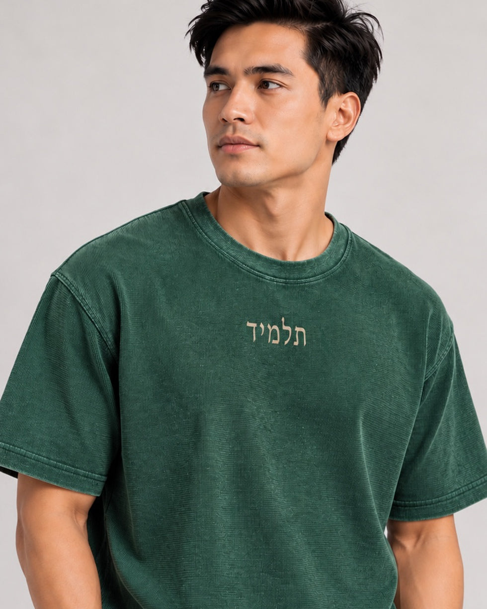 PS23 Hebrew Disciple Mineral Wash Waffle Knit T-Shirt