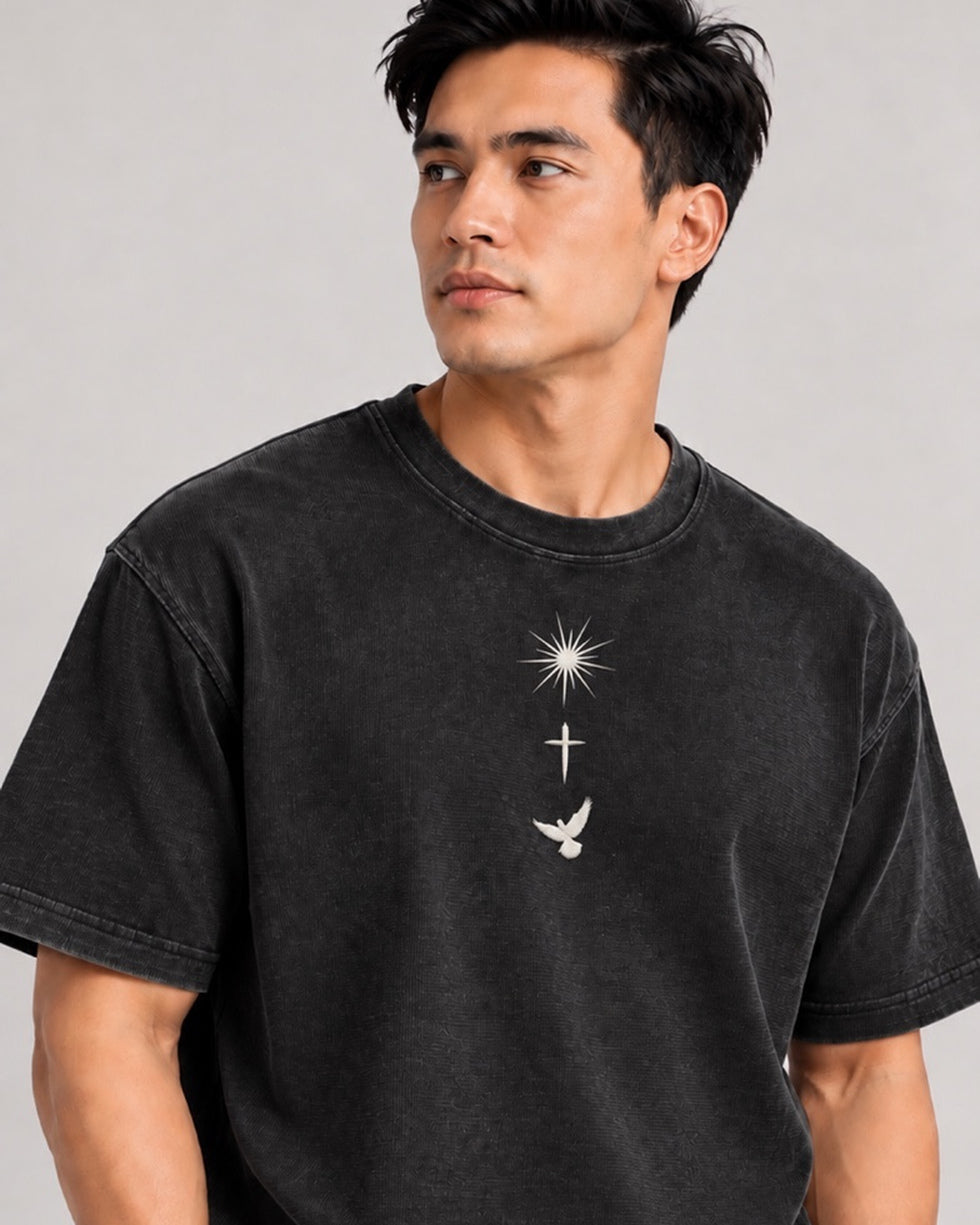PS23 Trinity Mineral Wash Waffle Knit T-Shirt