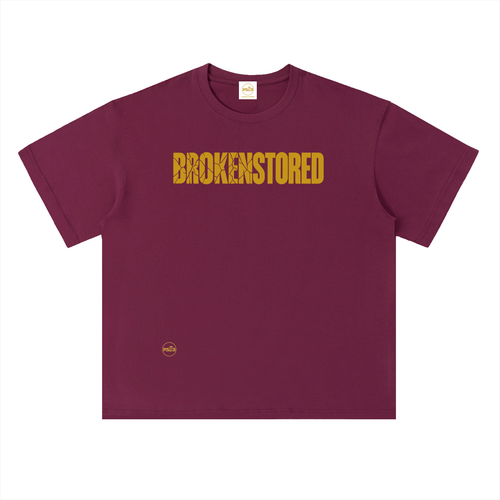 PS23 Brokenstored Gold Heavyweight Drop Shoulder Cotton T-Shirt