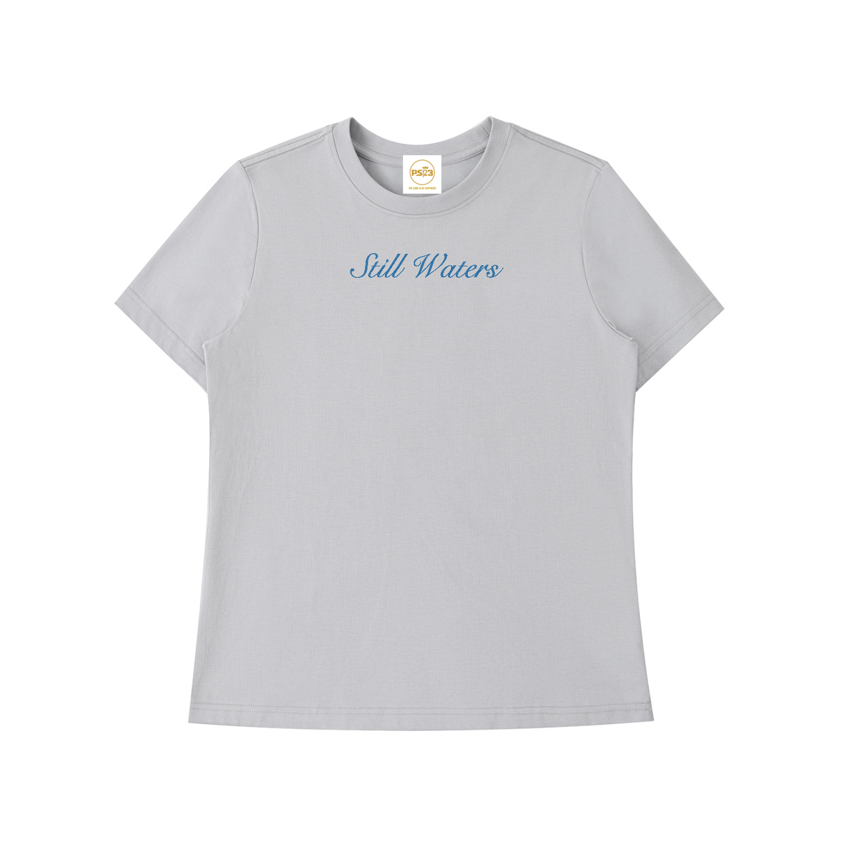 PS23 Embroidery Still Waters Women Essential Standard Shoulder T-Shirt