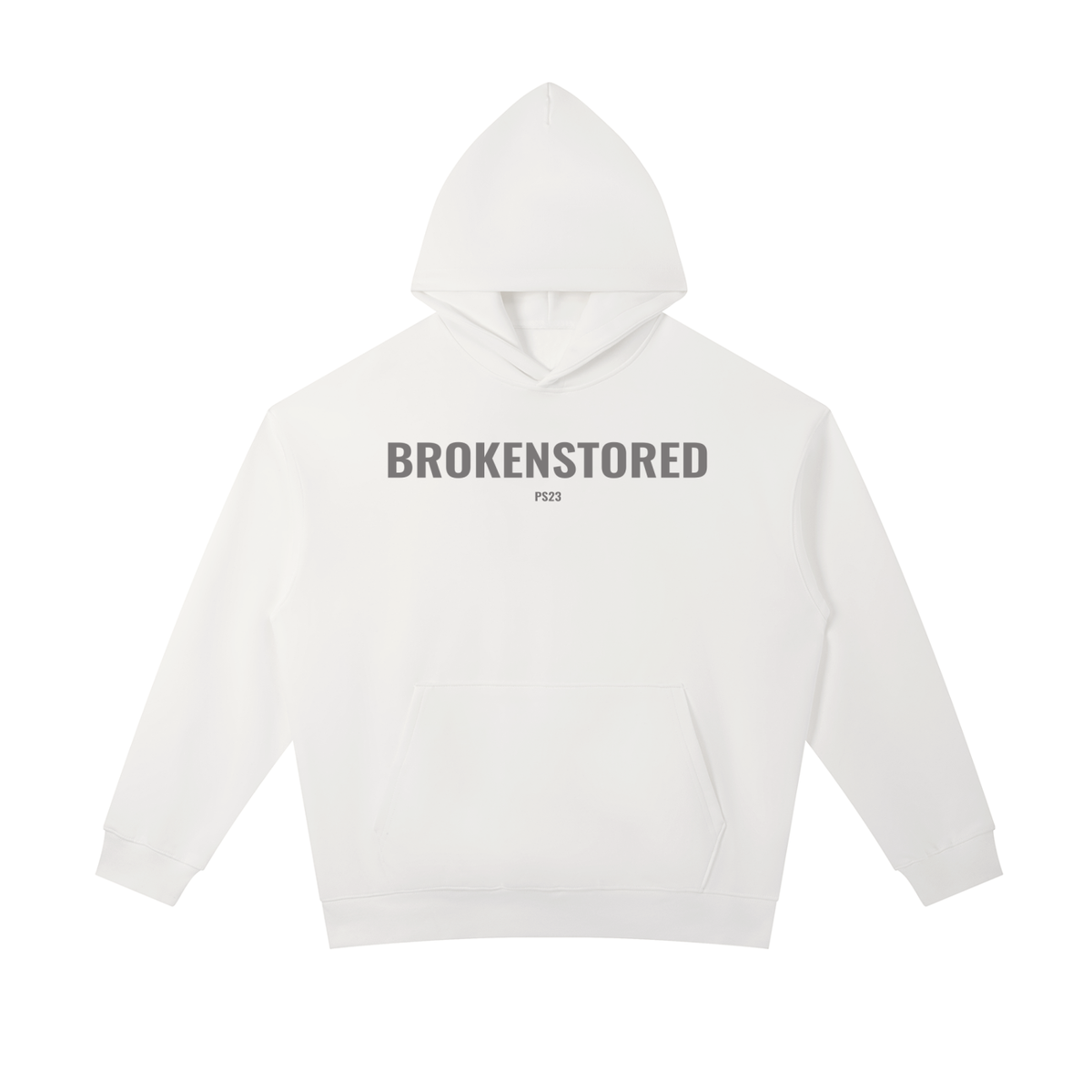 PS23 Brokenstored Grey Essential Heavyweight Hoodie