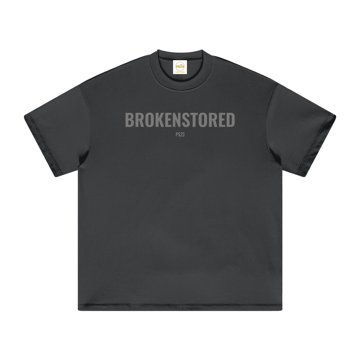 PS23 Brokenstored Grey Heavyweight Earth Tone T-Shirt
