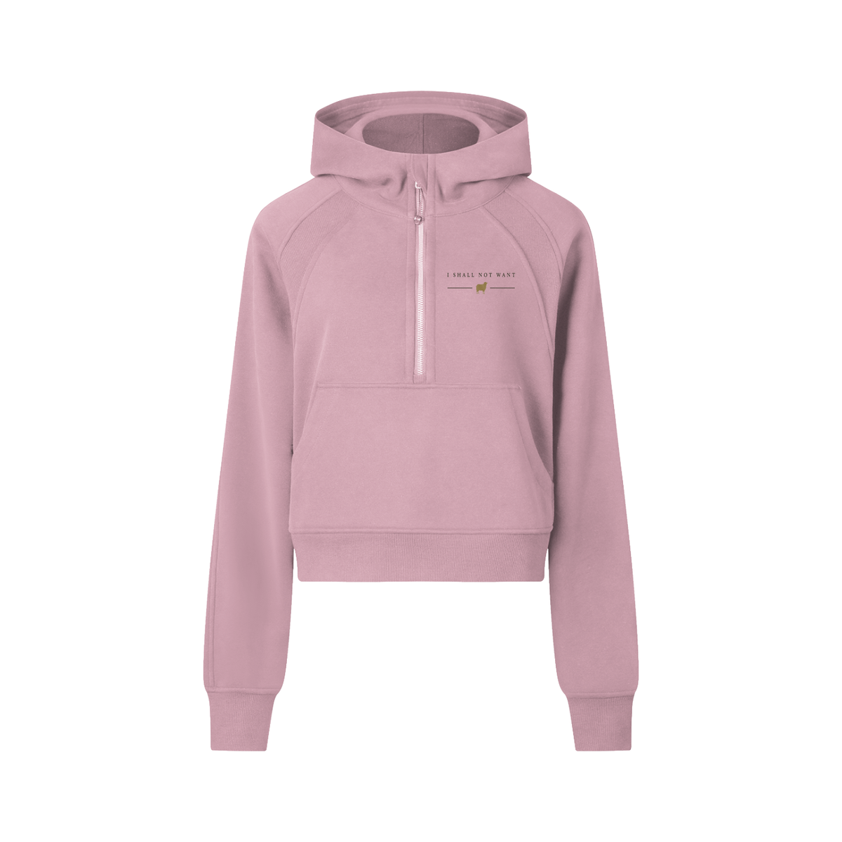 PS23 Women I shall not want Cropped Half-Zip Hoodie