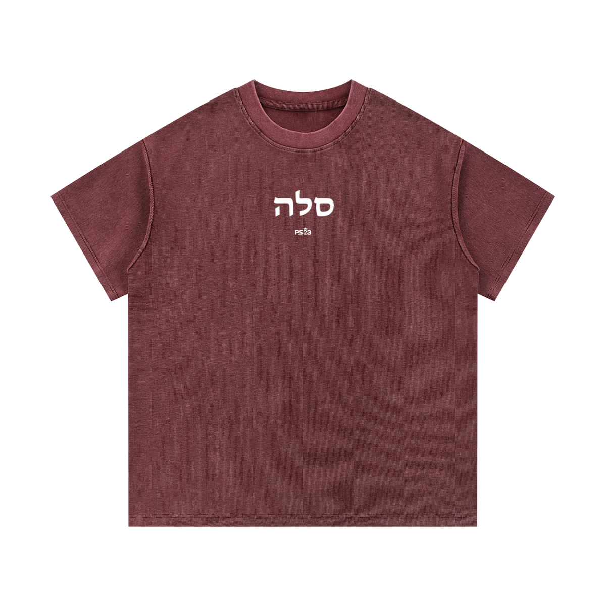 PS23 Hebrew Selah Mineral Wash Waffle Knit T-Shirt