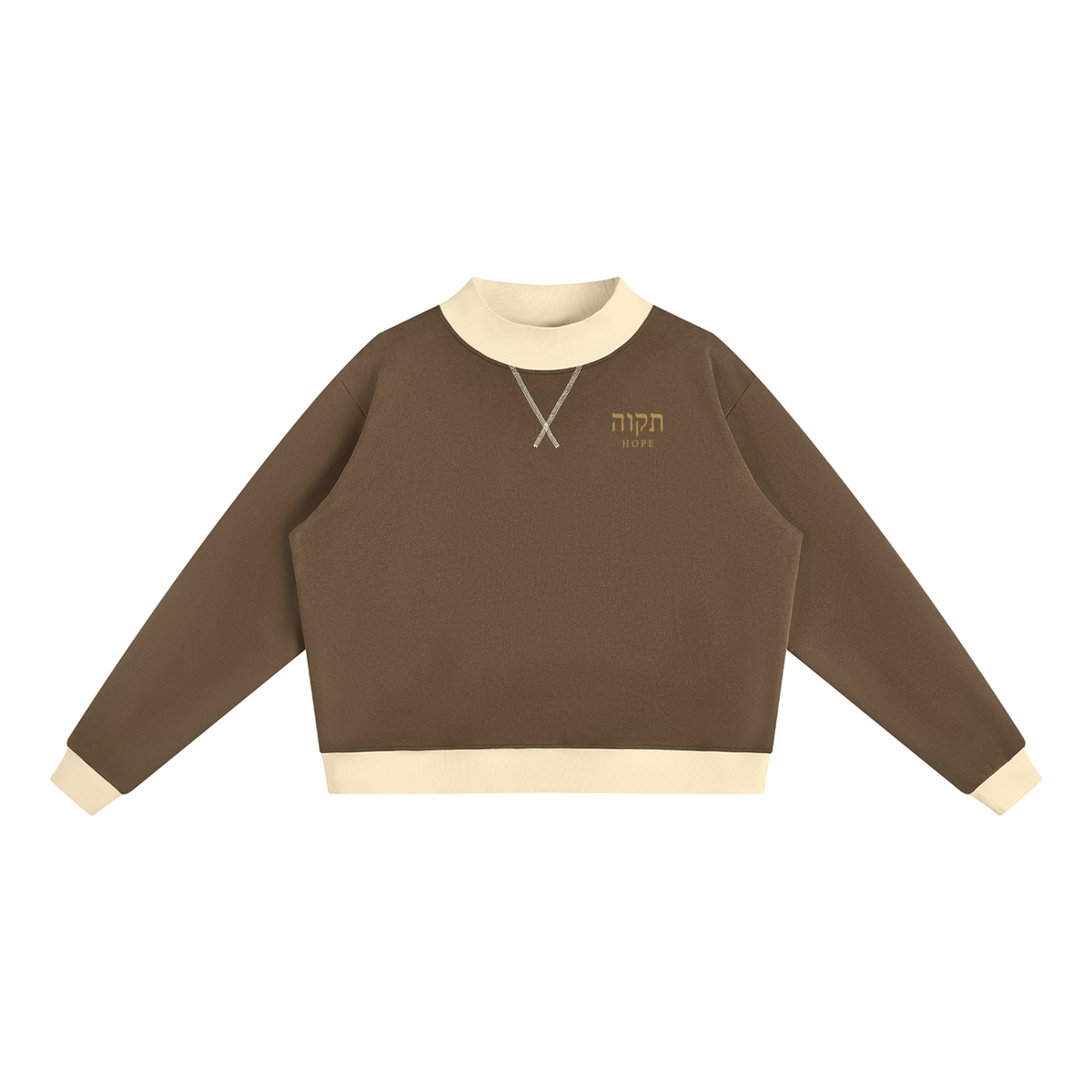 PS23 Hebrew Hope Women’s Mock Neck Crewneck Sweatshirt