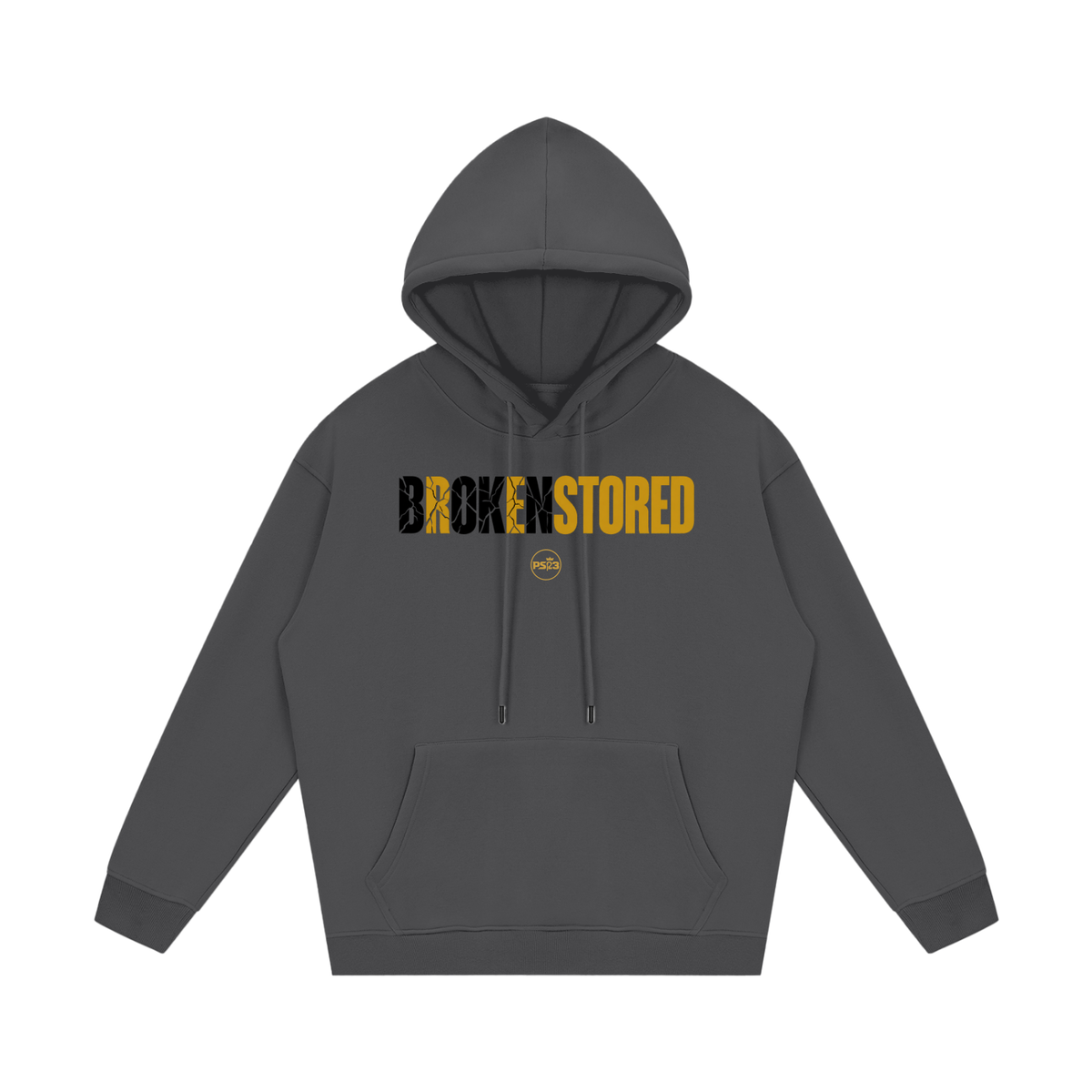 PS23 BROKENSTORED Streetwear Unisex Fleece Hoodie