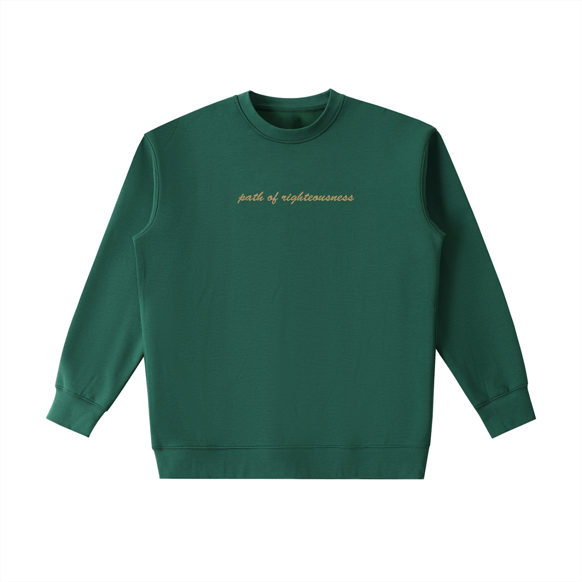 PS23 Embroidery path of righteousness Essential Heavyweight Crewneck Sweatshirt