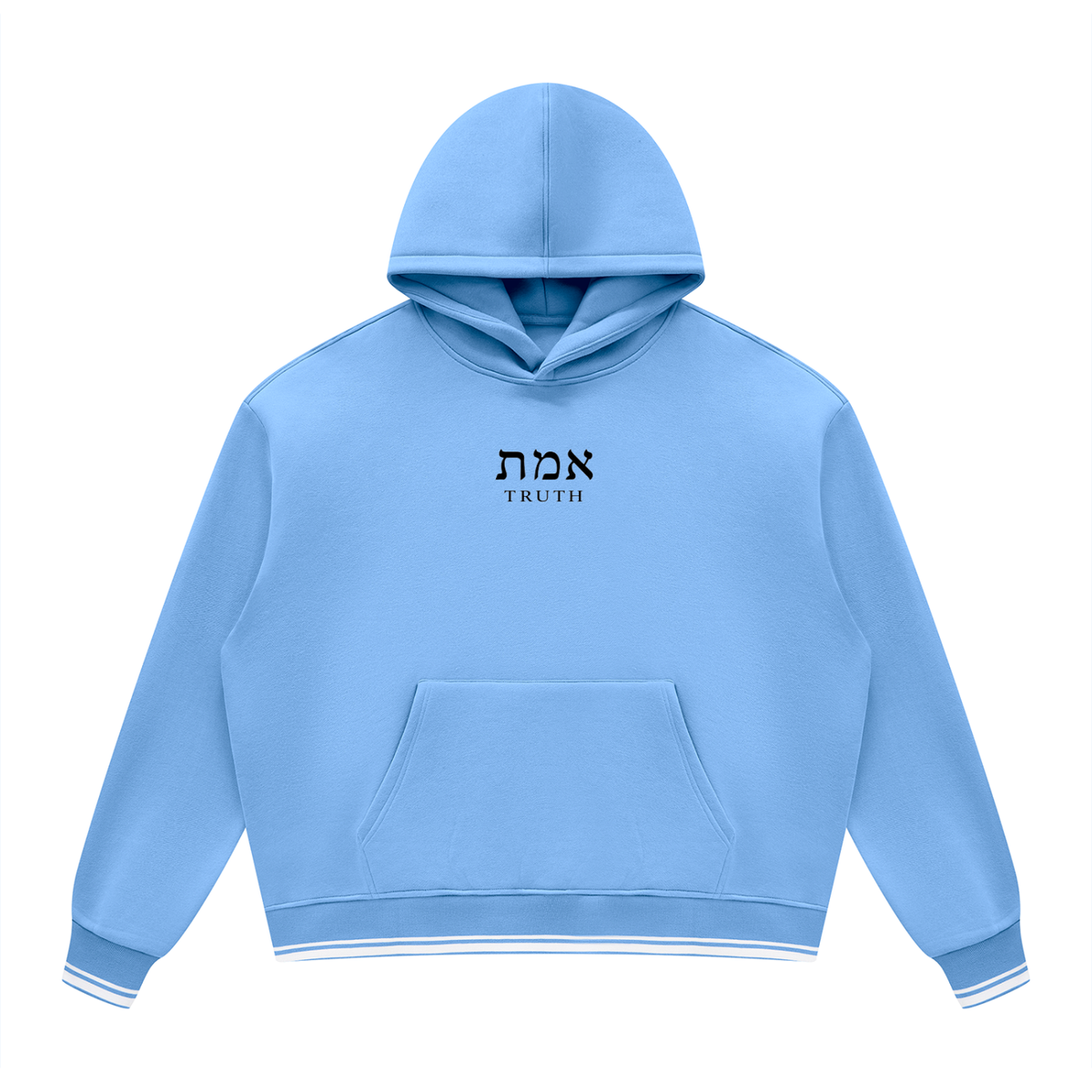 PS23 Hebrew Truth Unisex Oversized Color Block Fleece Hoodie