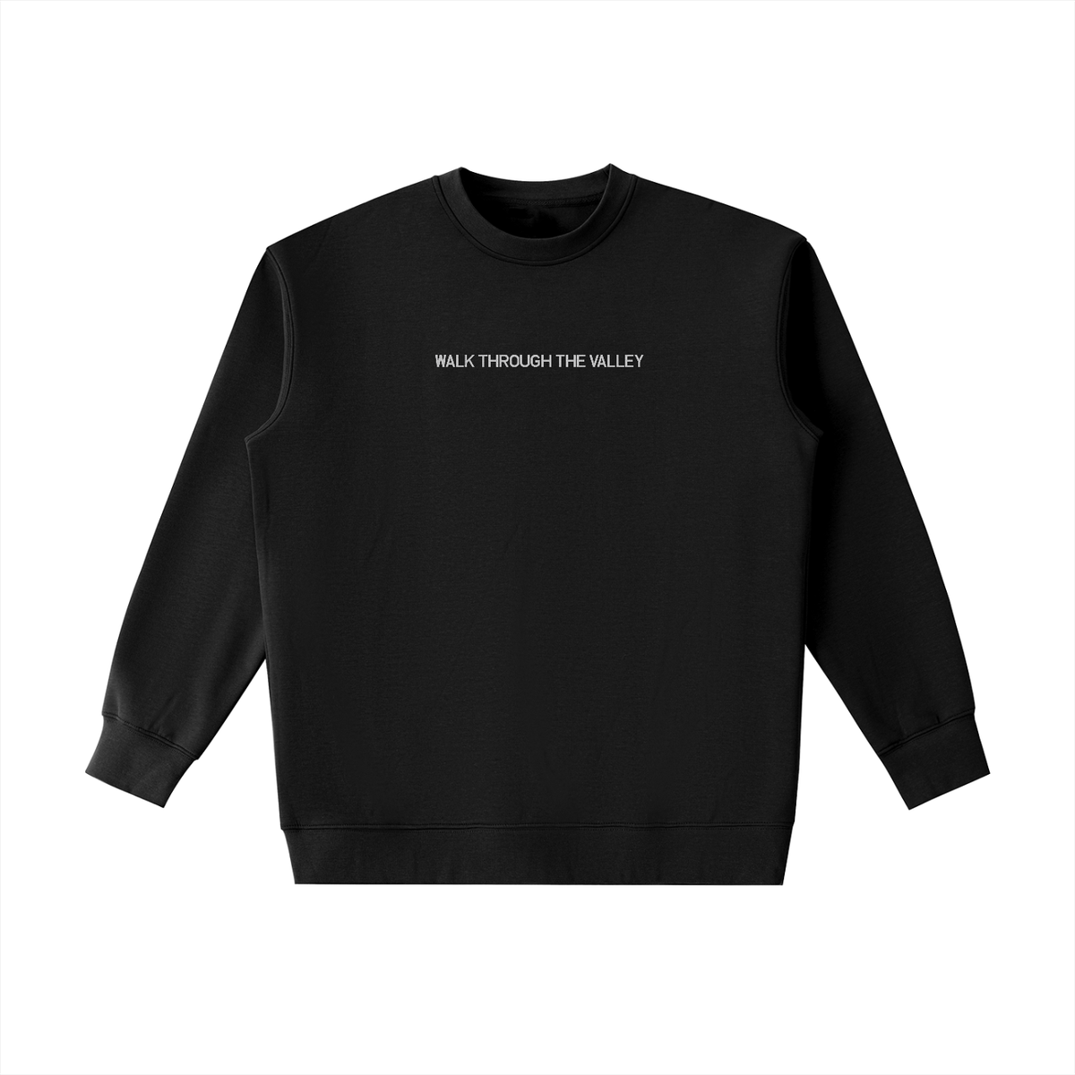 PS23 Embroidery Walk through the valley Essential Heavyweight Crewneck Sweatshirt