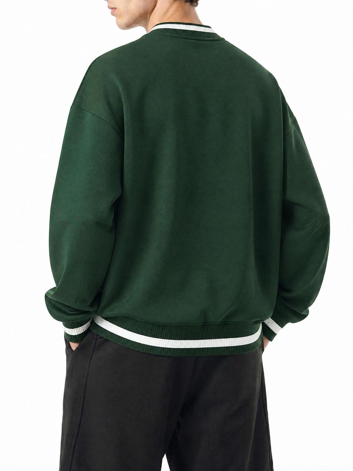 PS23 Hebrew Peace Contrast Piping Zip Bomber Jacket