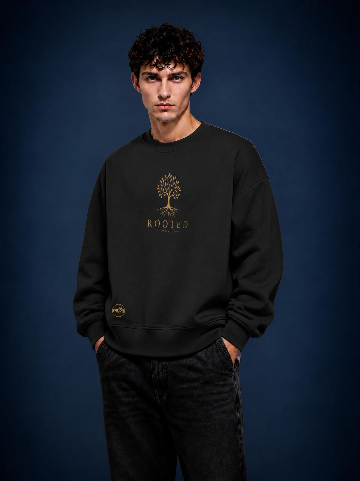 PS23 Rooted Psalm 1:3 Essential Heavyweight Crewneck Sweatshirt