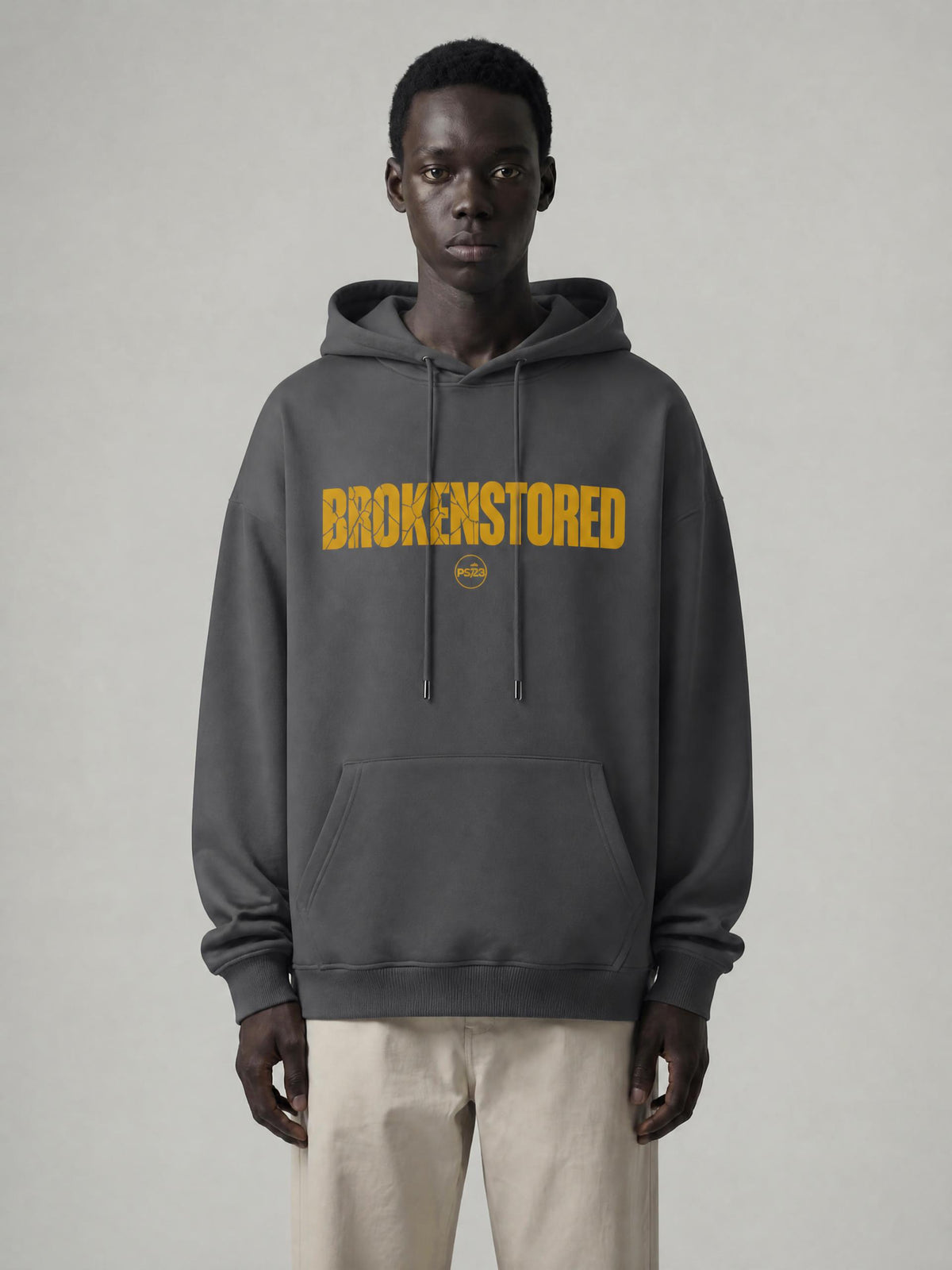 PS23 Brokenstored Gold Streetwear Unisex Fleece Hoodie