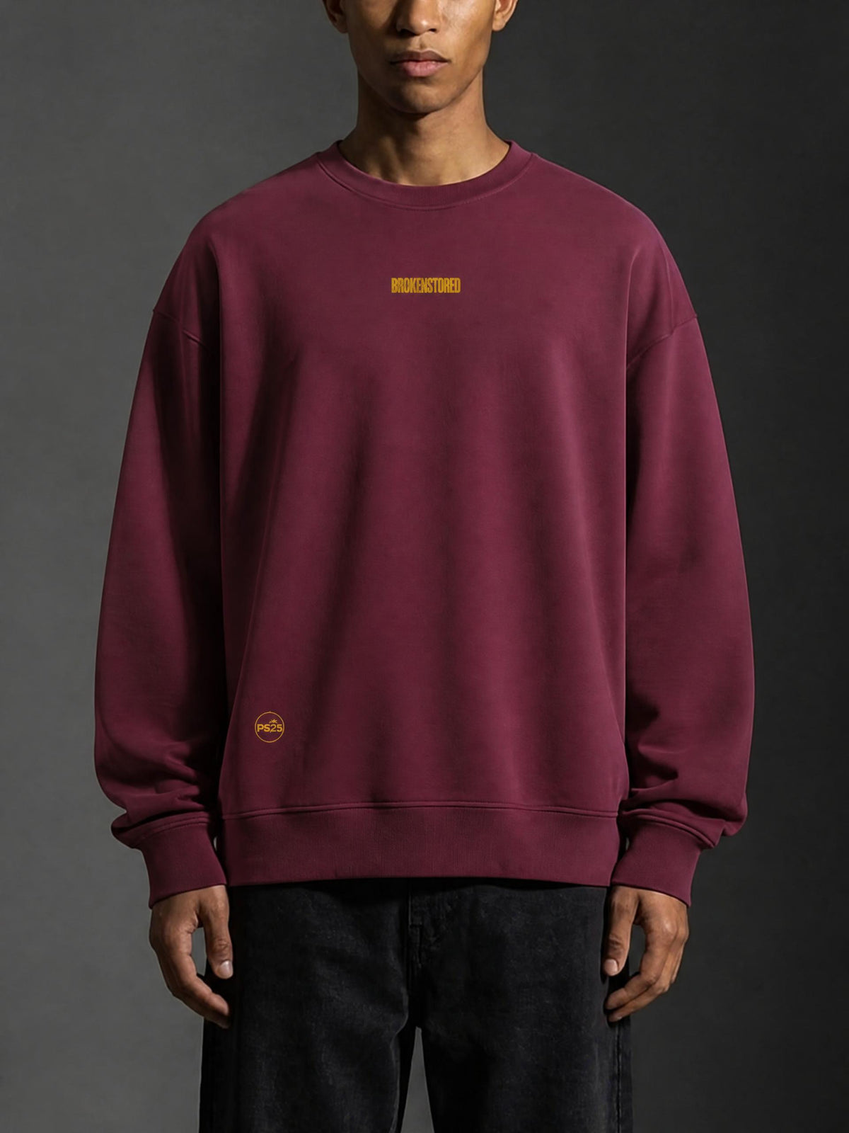 PS23 Brokenstored Gold Essential Heavyweight Crewneck Sweatshirt