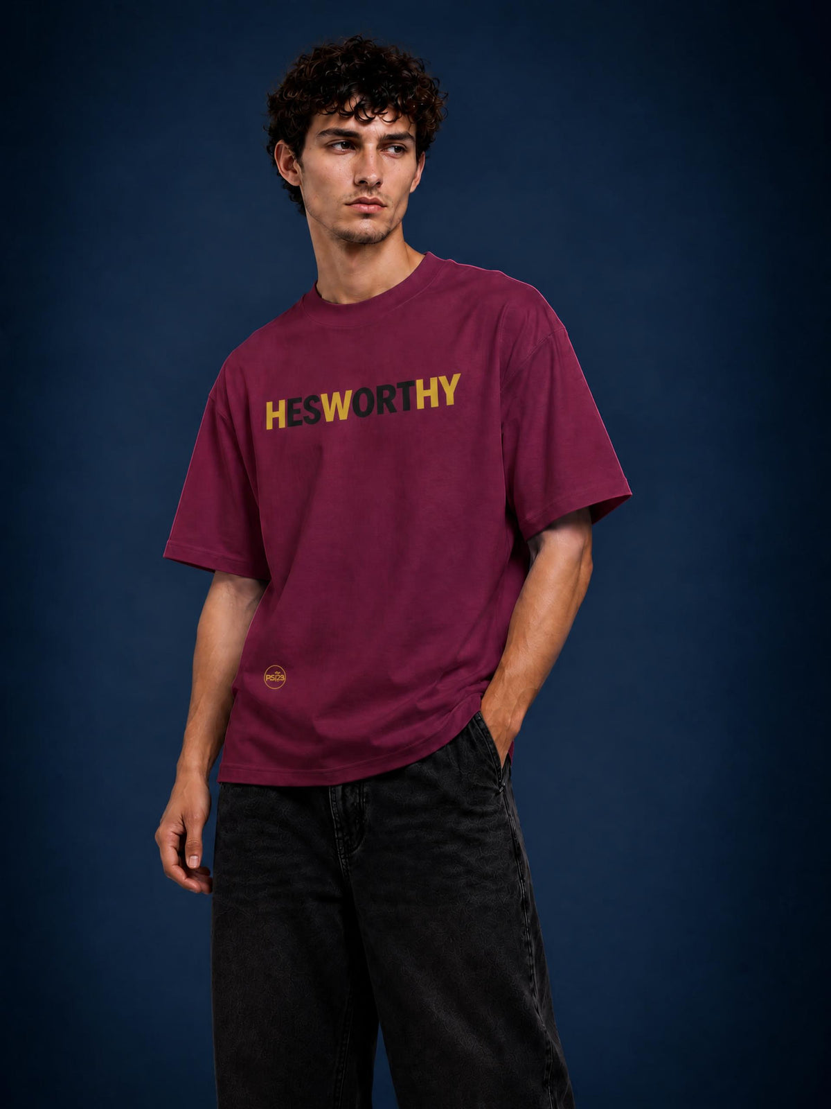 PS23 HESWORTHY Heavyweight Drop Shoulder Cotton T-Shirt