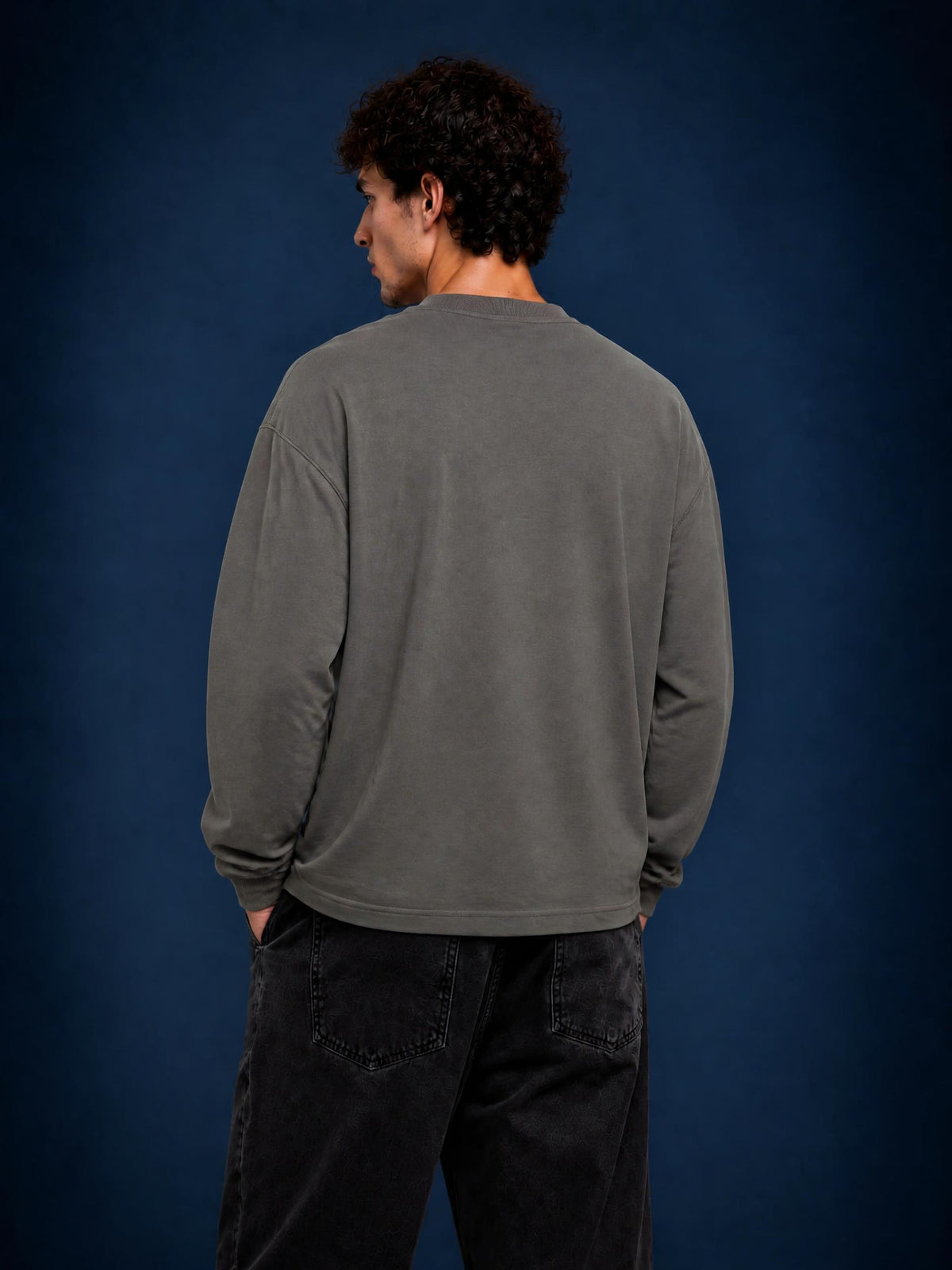 PS23 Embroidery Essential Crewneck Long-Sleeve T-Shirt