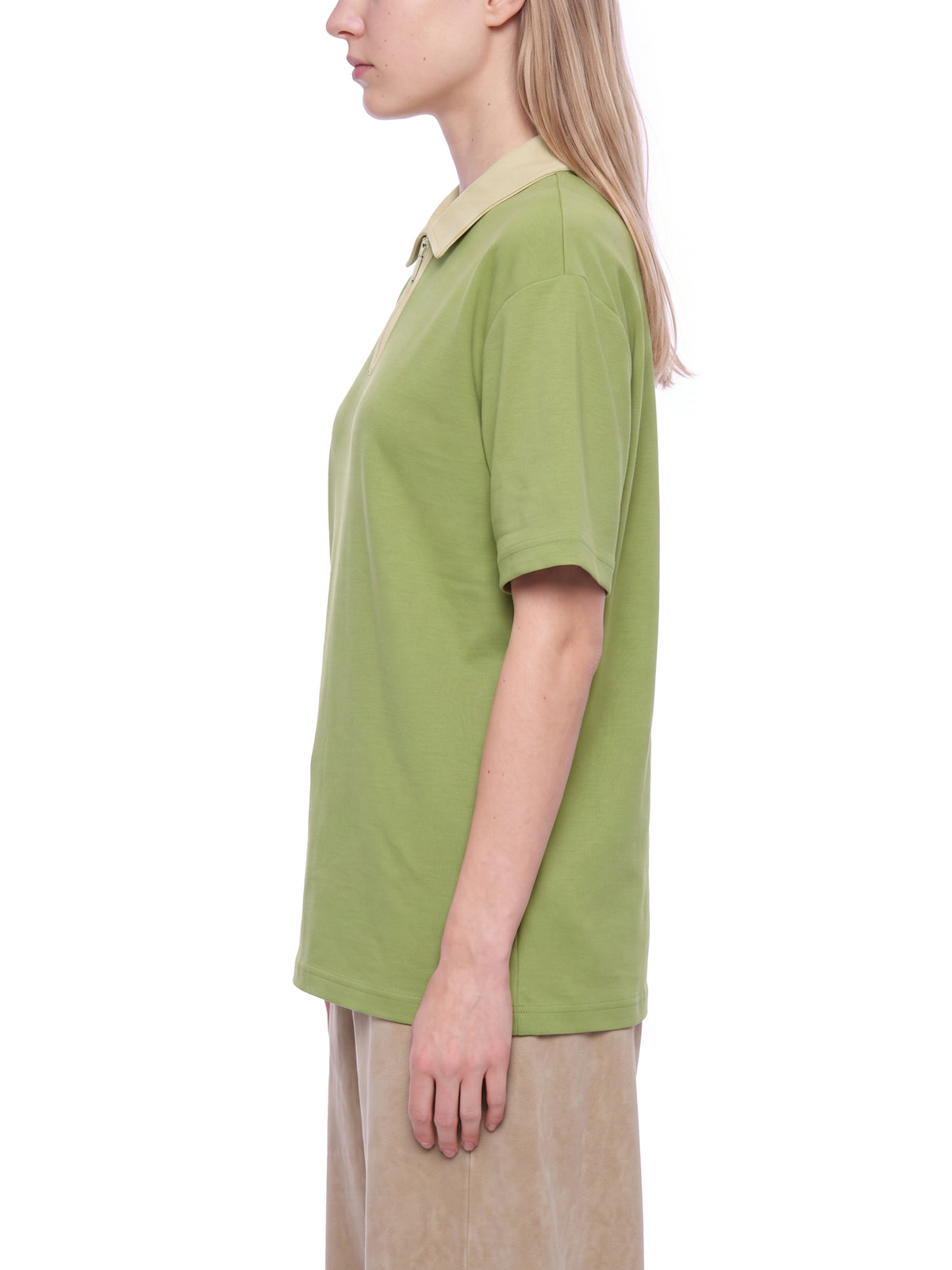 PS23 Hebrew Green Pastures Unisex Color Block Quarter-Zip Polo Shirt